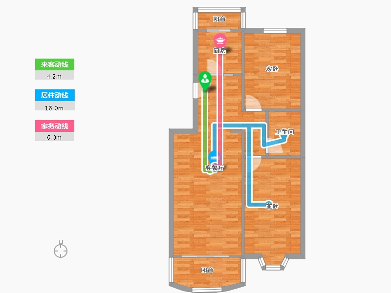 北京-北京市-天通苑四区-71.23-户型库-动静线