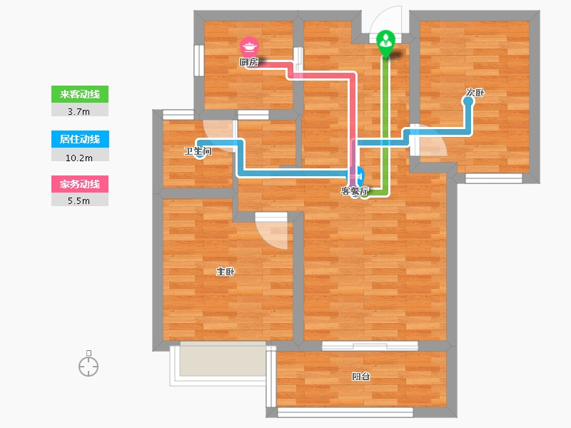 河北省-石家庄市-翰林-60.33-户型库-动静线