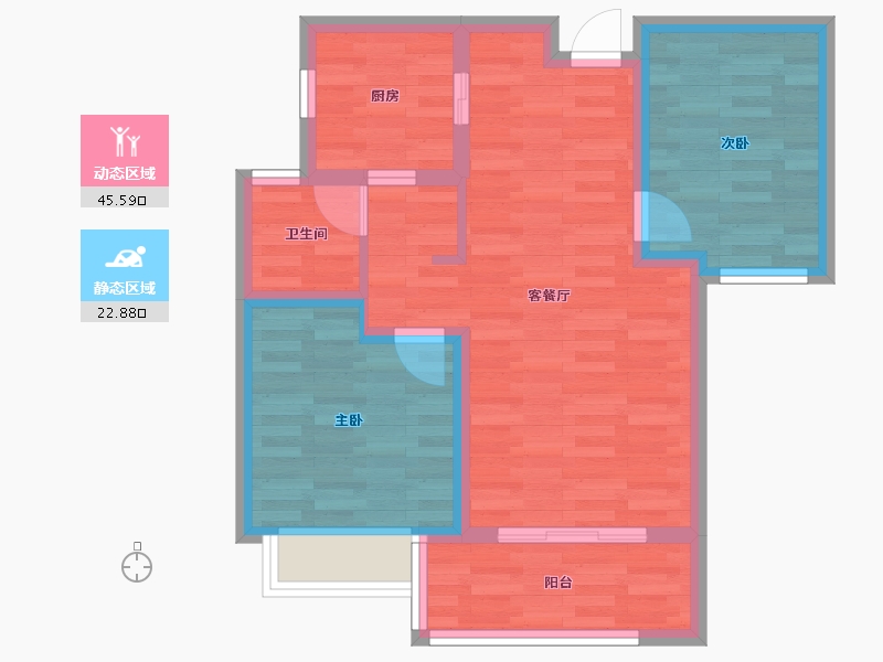 河北省-石家庄市-翰林-60.33-户型库-动静分区