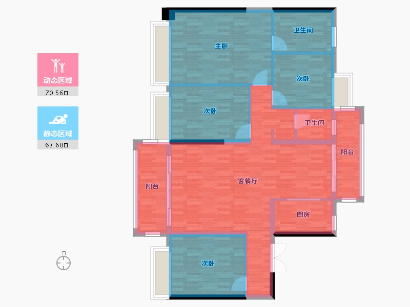 云南省-曲靖市-凤凰嘉园-121.84-户型库-动静分区