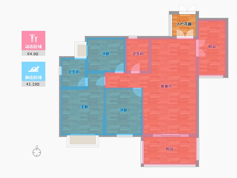 贵州省-毕节市-碧阳国际城-99.00-户型库-动静分区