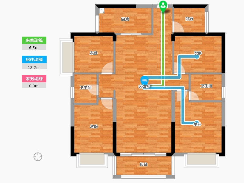 湖南省-长沙市-财汇新天地-104.12-户型库-动静线