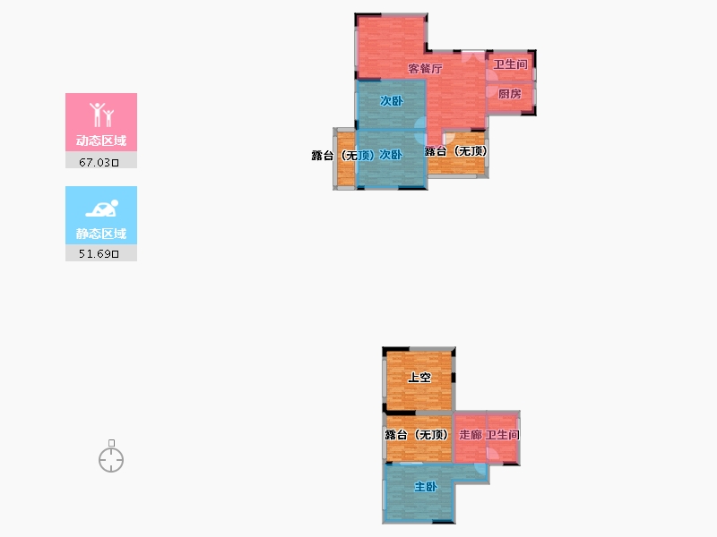 湖北省-荆州市-龙湖城-151.31-户型库-动静分区