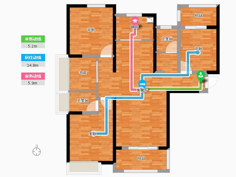 河南省-焦作市-和兴南郡名城-110.01-户型库-动静线