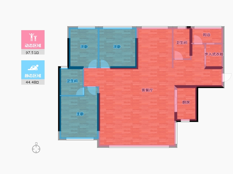 广东省-汕头市-御海天宸-129.64-户型库-动静分区