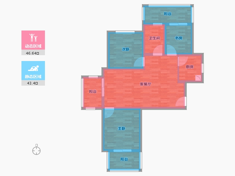 浙江省-衢州市-龙天和园-79.44-户型库-动静分区