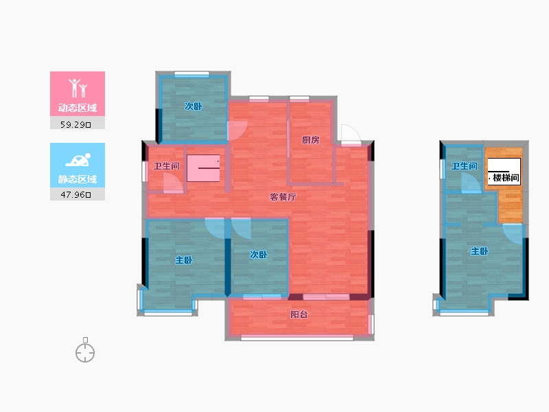 福建省-福州市-融侨观湖-100.00-户型库-动静分区