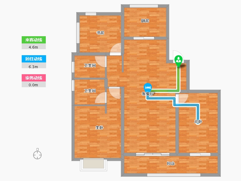 浙江省-杭州市-融信ARC-119.00-户型库-动静线