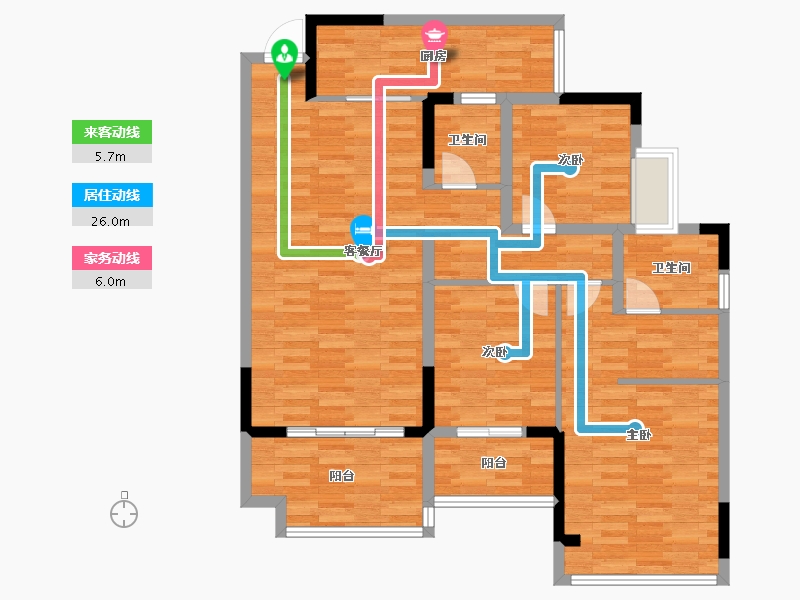 重庆-重庆市-中昂新天地-104.31-户型库-动静线