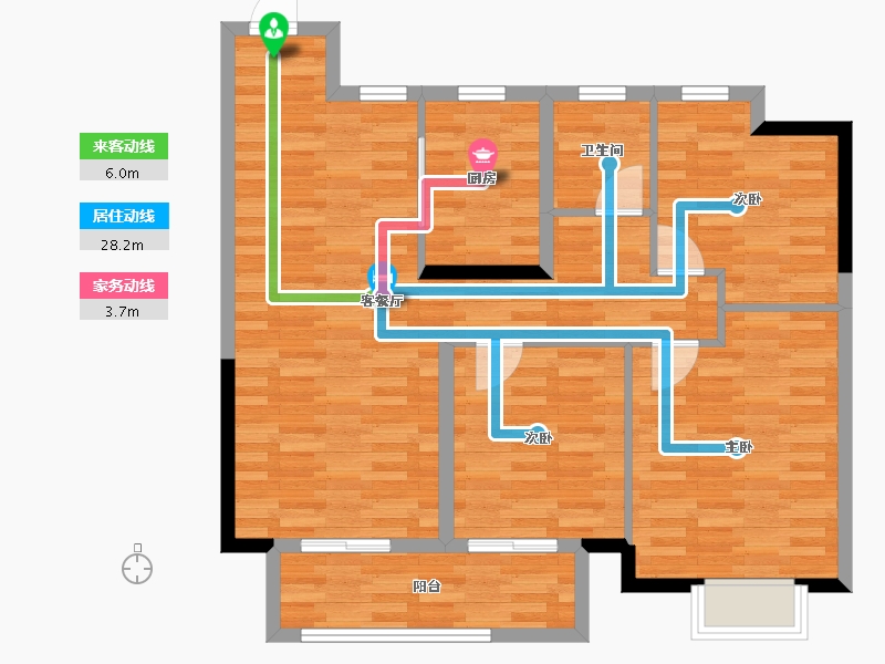 江苏省-盐城市-港龙华侨城-89.00-户型库-动静线