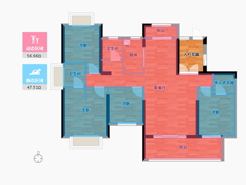 福建省-福州市-融侨悦府-97.64-户型库-动静分区