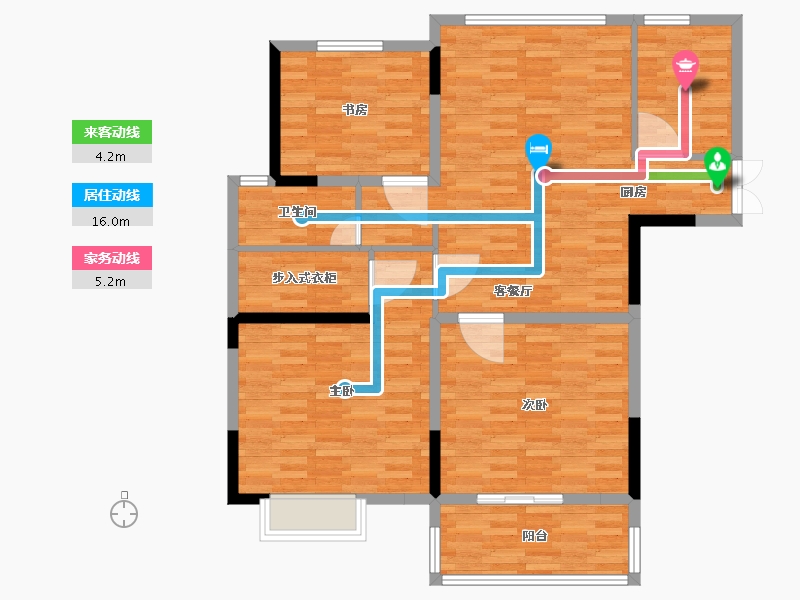 江苏省-盐城市-阳光星辰-107.00-户型库-动静线