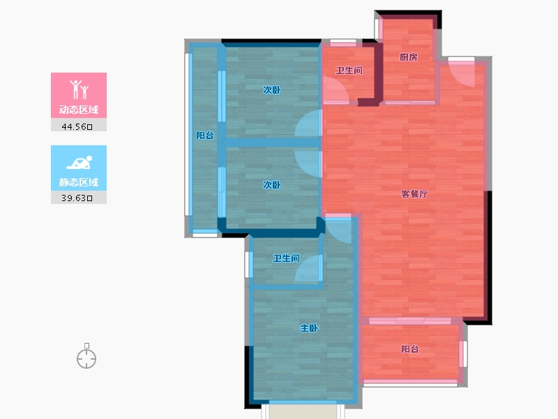 湖南省-长沙市-紫华郡-74.51-户型库-动静分区