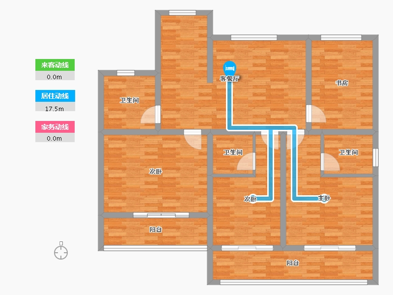 浙江省-杭州市-临安太湖源-113.08-户型库-动静线