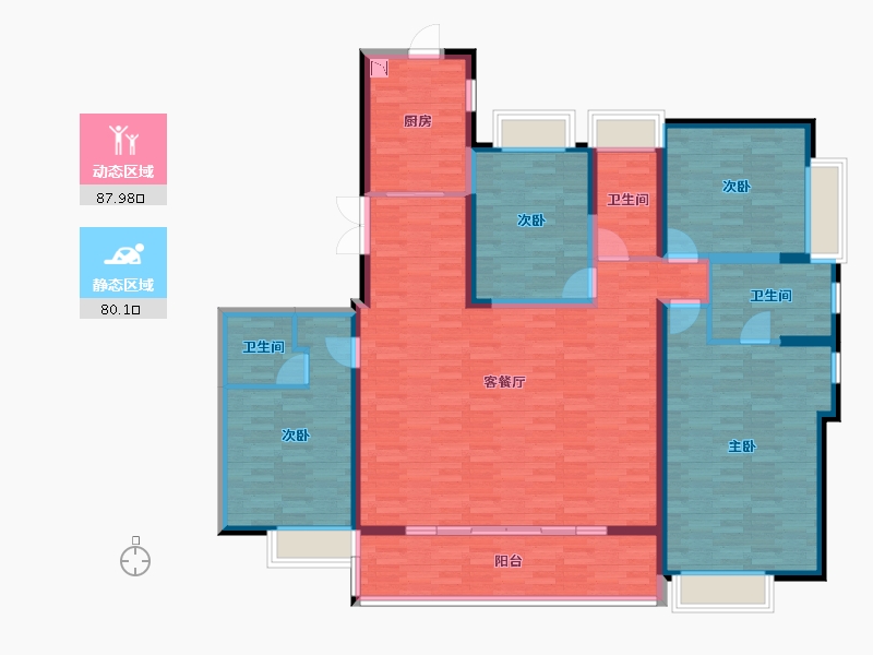 云南省-昆明市-融创文旅城-152.15-户型库-动静分区