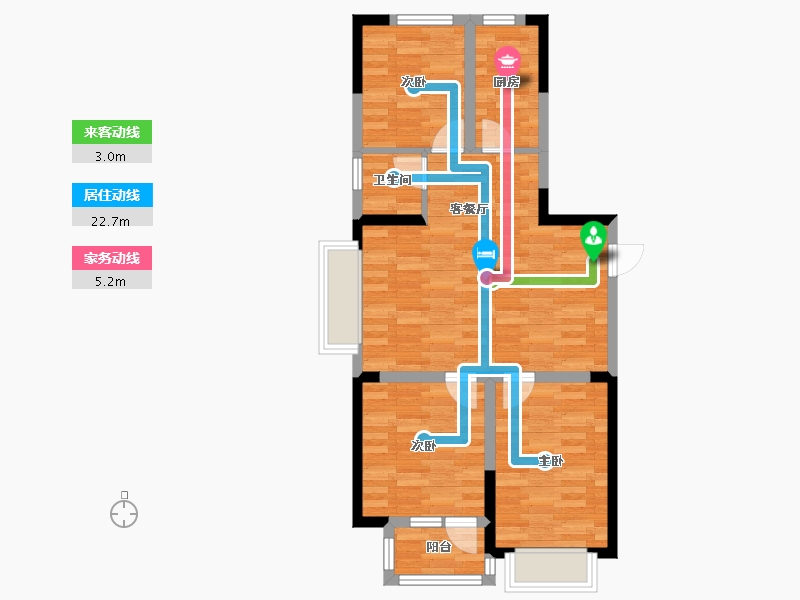 山东省-烟台市-瑞莱首府-67.31-户型库-动静线