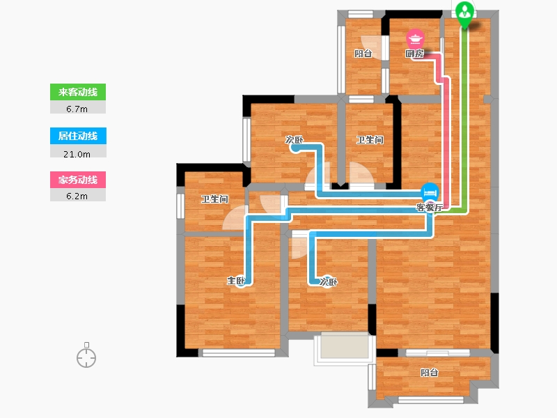 四川省-南充市-中航城-81.33-户型库-动静线