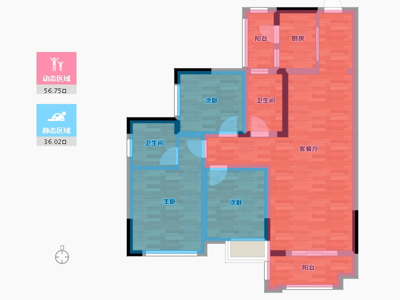 四川省-南充市-中航城-81.33-户型库-动静分区