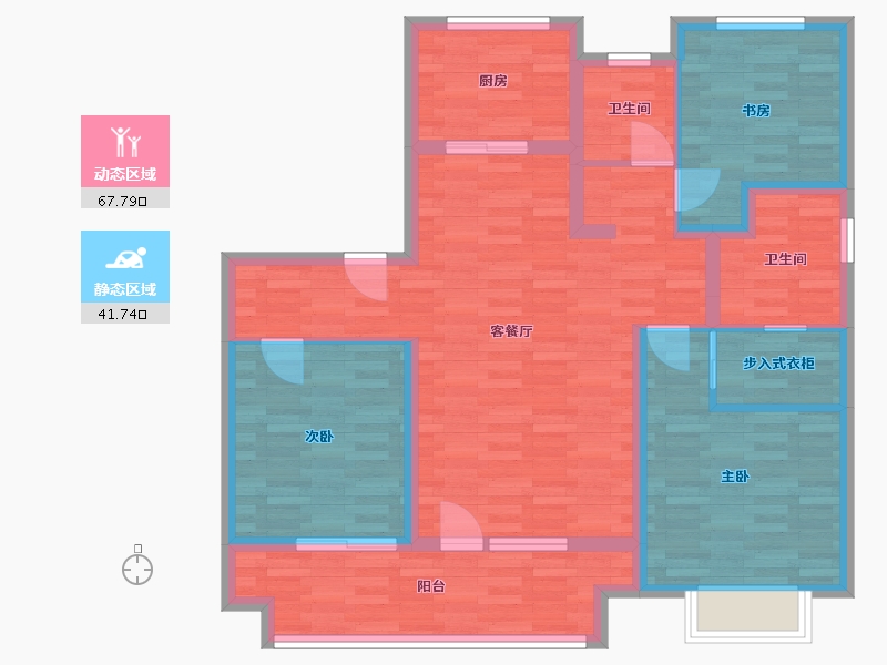 山东省-青岛市-保利云禧-97.26-户型库-动静分区