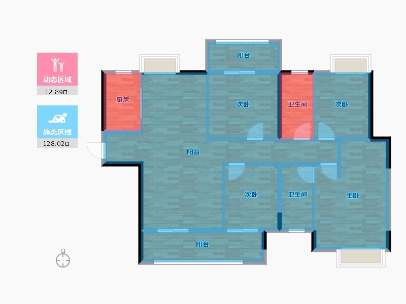 福建省-三明市-金澜湾-128.00-户型库-动静分区