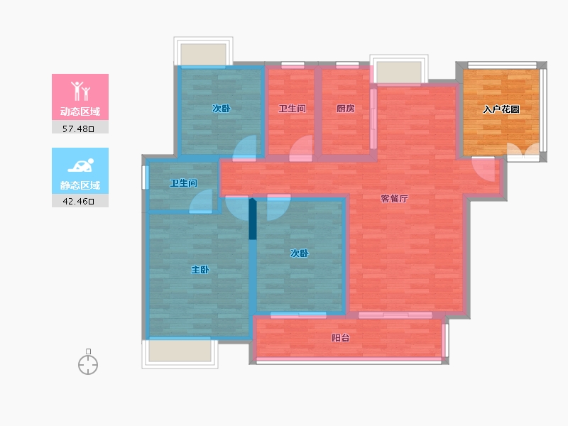 江西省-上饶市-兴旺名苑-95.06-户型库-动静分区