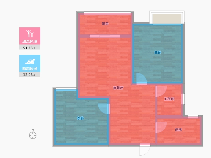 河南省-许昌市-德正●西湖春天-75.00-户型库-动静分区