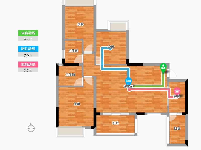 四川省-成都市-王府花园-89.12-户型库-动静线