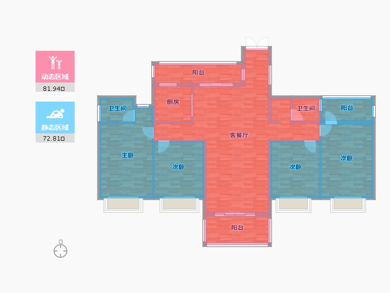 广西壮族自治区-玉林市-永基世纪名门-139.97-户型库-动静分区