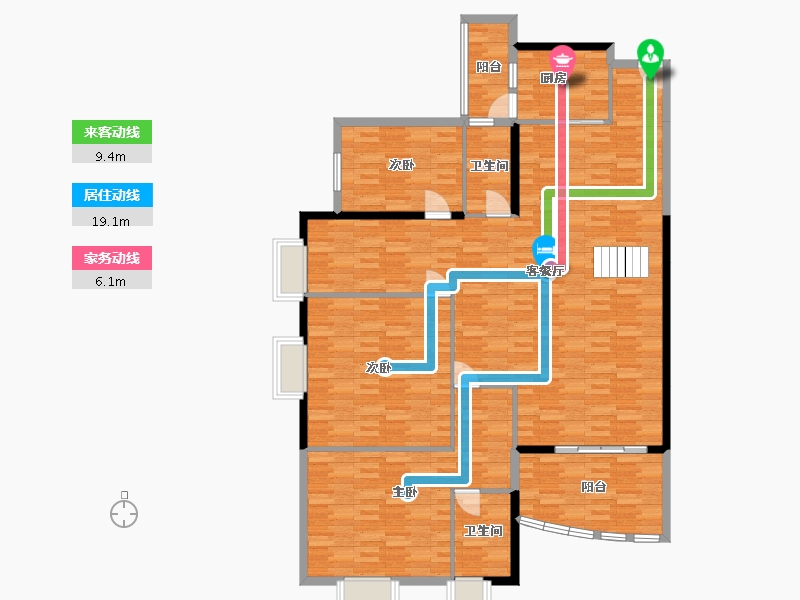 广东省-清远市-祥云大厦-160.69-户型库-动静线