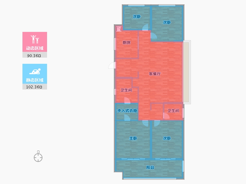 浙江省-绍兴市-广宇锦江府-176.99-户型库-动静分区