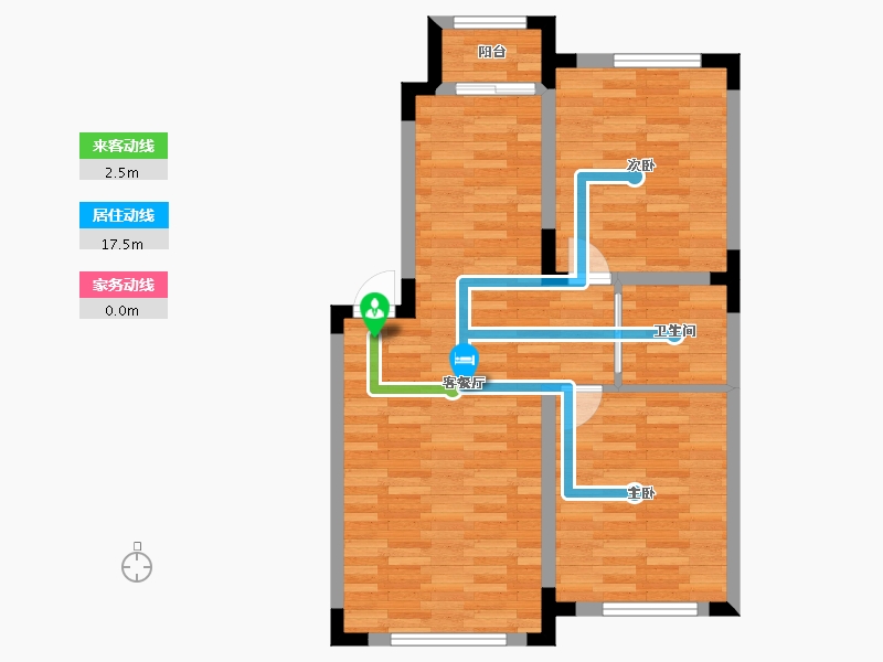 吉林省-长春市-北湖春天-68.14-户型库-动静线