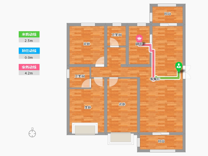 甘肃省-白银市-福门凤凰城-95.40-户型库-动静线