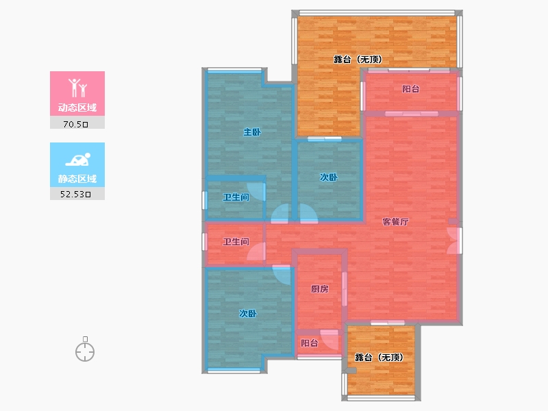 四川省-南充市-宏凌山水城-141.79-户型库-动静分区