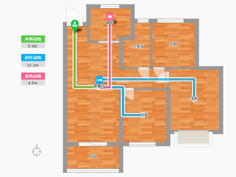 江苏省-无锡市-融创壹号院-69.00-户型库-动静线