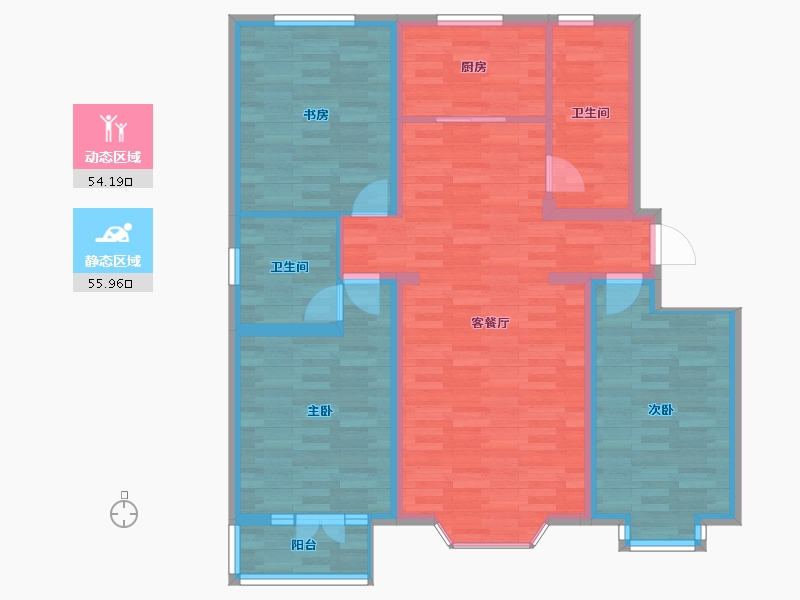 四川省-内江市-隆城一号-98.52-户型库-动静分区