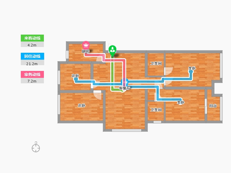 河南省-郑州市-朗悦公园道1号誉园-101.29-户型库-动静线