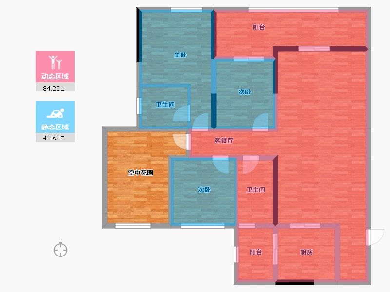 贵州省-毕节市-纳雍雍和世纪城-125.37-户型库-动静分区