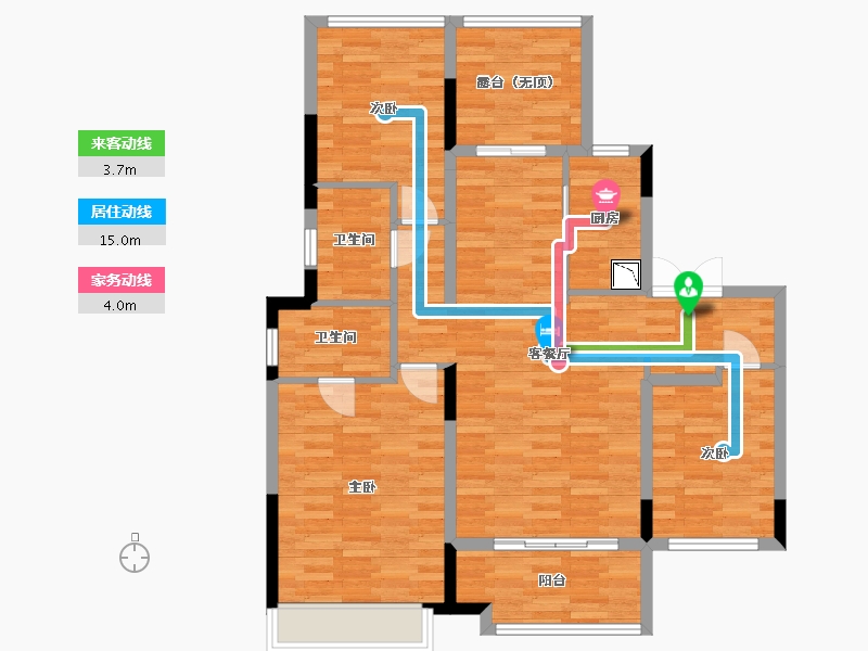 安徽省-合肥市-柏林之春-96.61-户型库-动静线