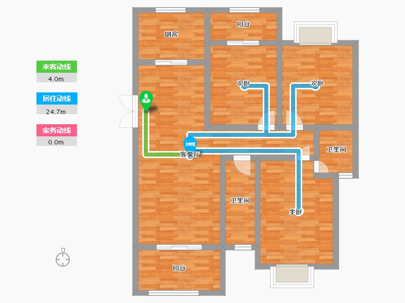 四川省-广元市-滨江华府-99.32-户型库-动静线