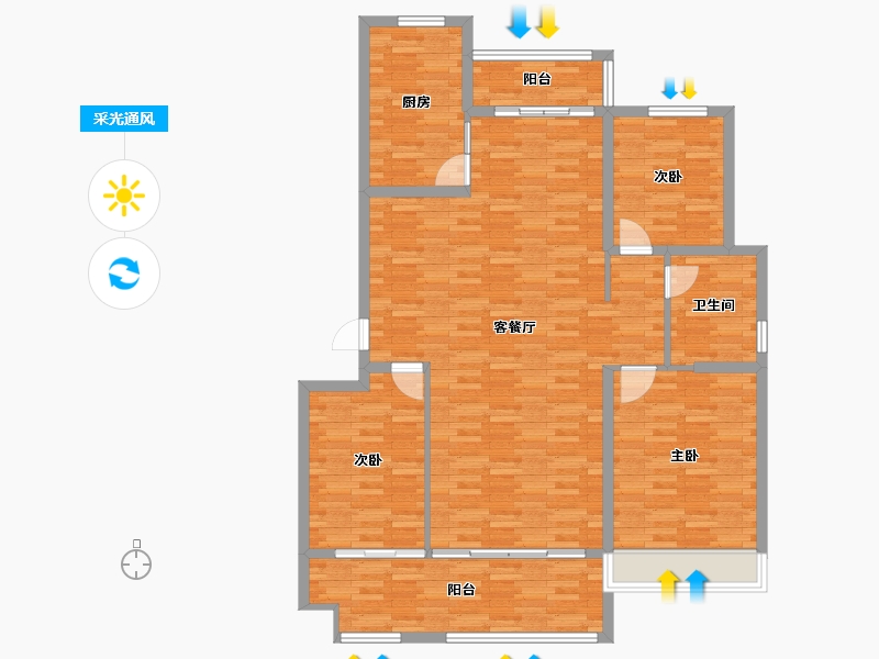 山东省-日照市-盛龙庭-124.93-户型库-采光通风