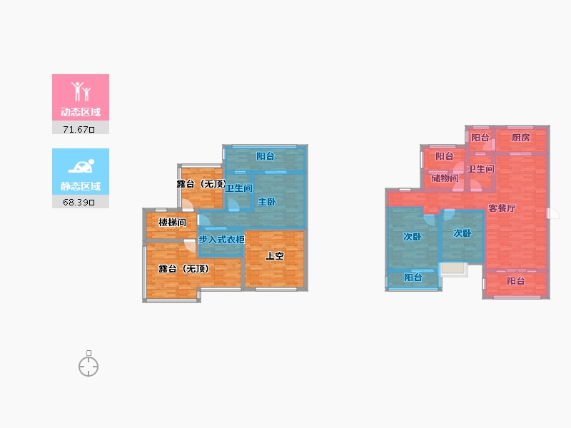 四川省-广安市-东樾府-171.29-户型库-动静分区