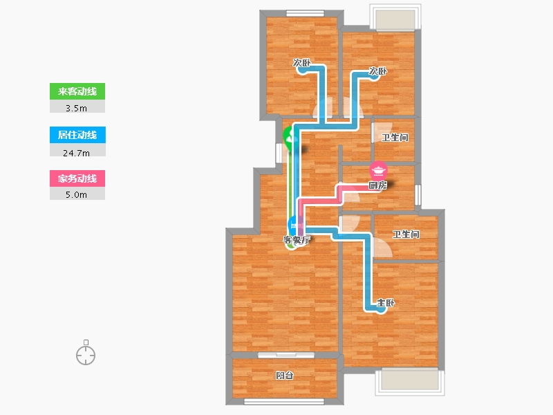 安徽省-宿州市-恒福新城-89.03-户型库-动静线