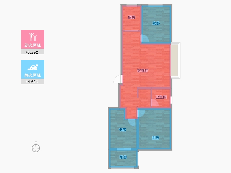 山东省-日照市-怡学佳苑-79.65-户型库-动静分区