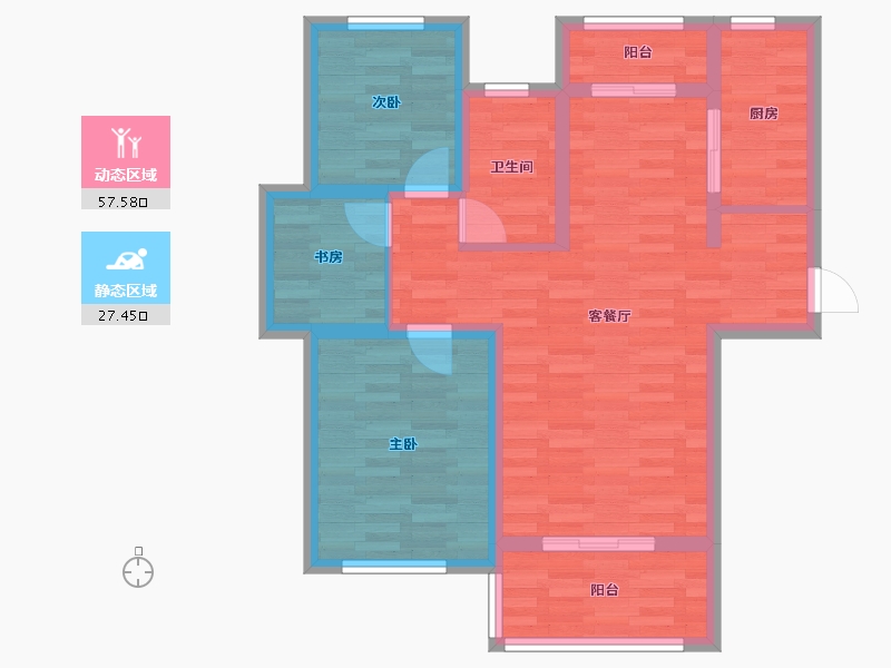 山东省-济宁市-微山悦达广场-75.18-户型库-动静分区