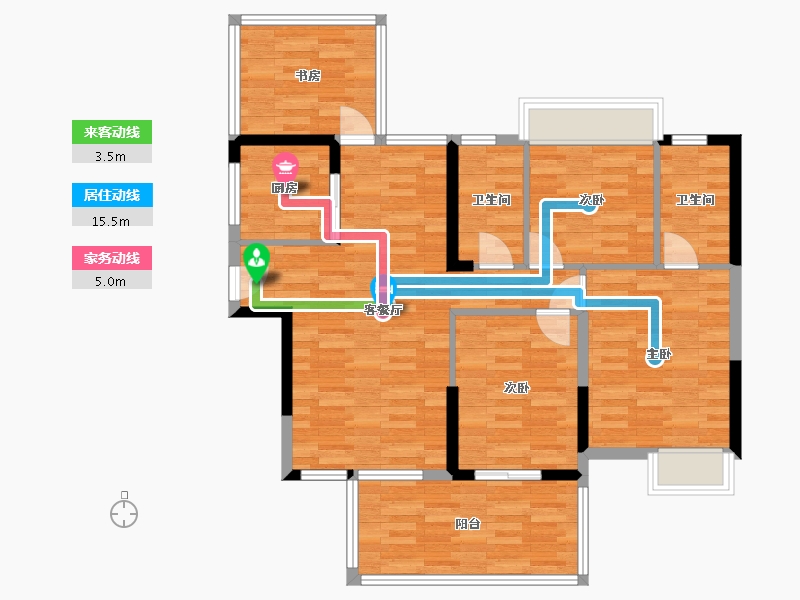 广西壮族自治区-南宁市-建发玺院-93.60-户型库-动静线