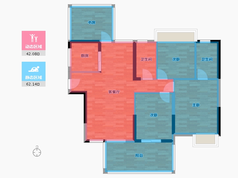 广西壮族自治区-南宁市-建发玺院-93.60-户型库-动静分区