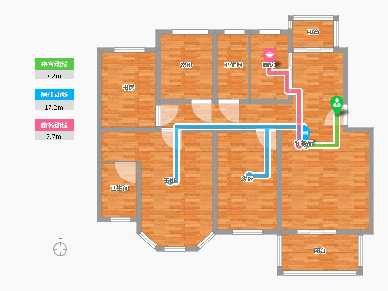 河南省-郑州市-建业森林半岛-137.88-户型库-动静线