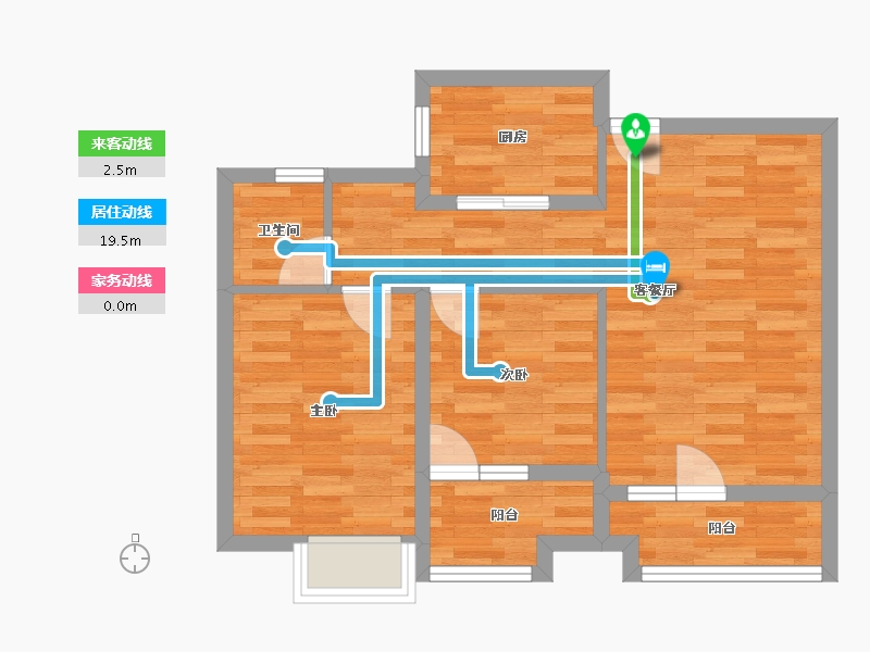 湖北省-襄阳市-东津世纪城-60.54-户型库-动静线