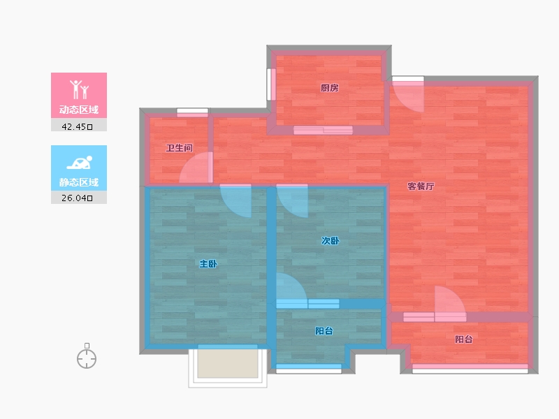 湖北省-襄阳市-东津世纪城-60.54-户型库-动静分区