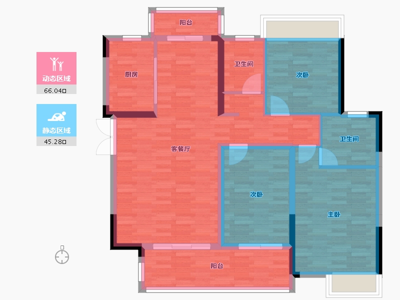 河南省-郑州市-融创龙府-100.19-户型库-动静分区